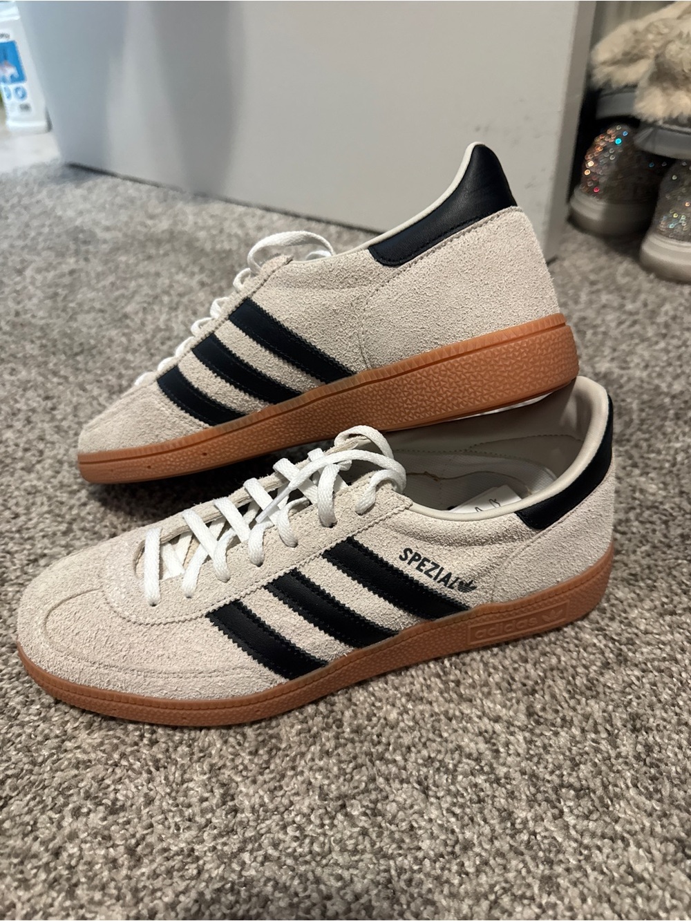 Brand New! Never worn! Adidas Handball Spezial - Men’s 8/Women’s 9 in Khaki/Blac